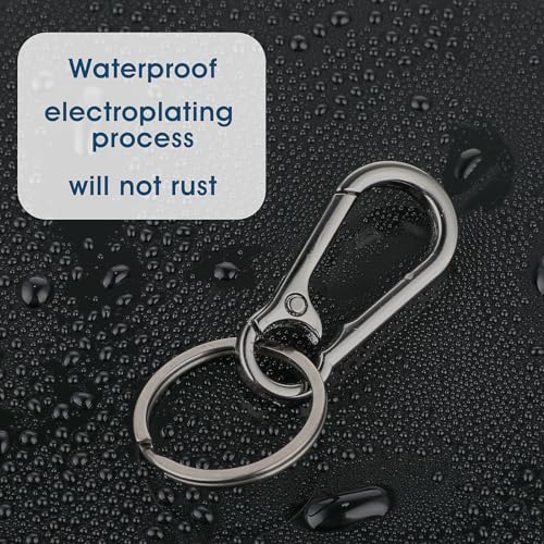 Amaxiu Robuster Metall Schlüsselanhänger, Zinklegierung Karabiner Schlüsselanhänger mit Schlüsselring Schnellverschluss Karabiner Clips Schlüsselanhänger Halter Organizer Finder Haken (8 Stück)