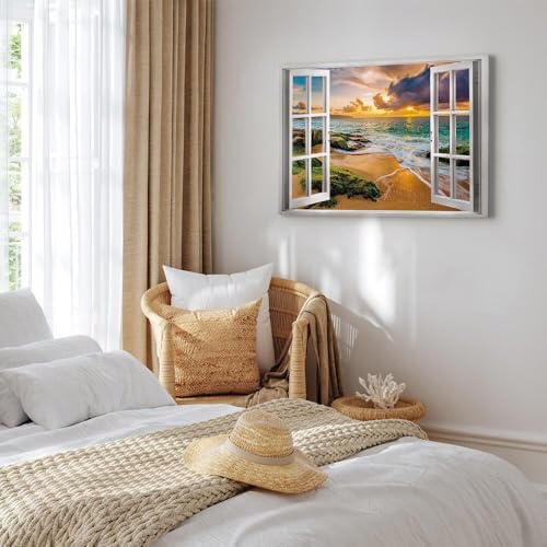 Tableau décoration appartement chic et grand format vue sur mer - 5