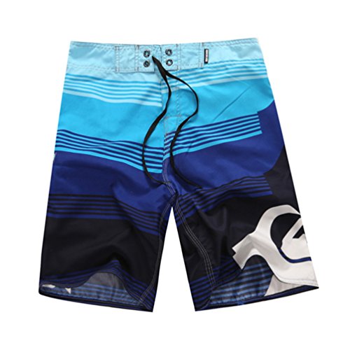 YOUJIA Bañador Natacion Casual Loose Pantalones Cortos Shorts para Hombre Azul M