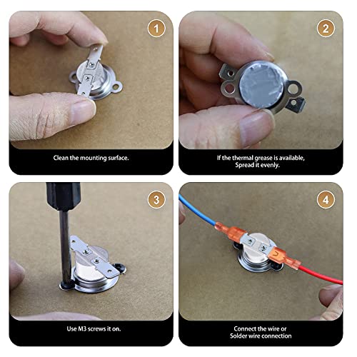 UL KSD301 125V 16A Thermal Switch, Circuit Off At 210C