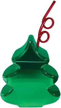 Christmas Tree Cup Festive Holiday Novelty Drinkware for Cocktails, Parties & Seasonal Decor, Reusable Christmas Party Cup, Fun Gift for Stocking Stuffers, White Elephant & Secret Santa