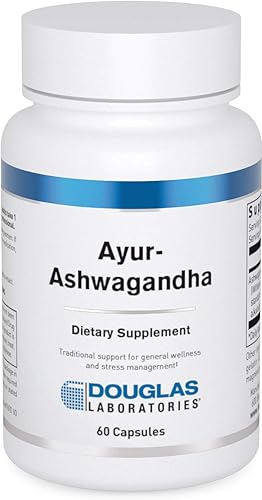 Douglas Laboratories Ayur-Ashwaganda (ginseng indio) | Hierba ayurvédica para apoyar la producción de energía, salud mental y física | 60 cápsulas