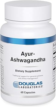 Douglas Laboratories Ayur-Ashwaganda Indian Ginseng | Ayurvedic Herb to Support Energy Production, Mental and Physical Health | 60 Capsules