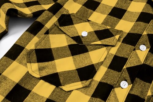 SANGTREE Boys and Mens Flannel Shirts Hoodie Long Sleeve Casual Plaid Button Down Shirt Lightweight Jackets4