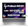 HP ProBook 465 460 G11 – Laptop de negocios con pantalla FHD+ de 16 pulgadas, AMD Ryzen 5 7535U, 32 GB DDR5 RAM, 1 TB NVMe, Wi-Fi 6E, RJ-45, cámara web, teclado retroiluminado, Win 11 Pro, plástico