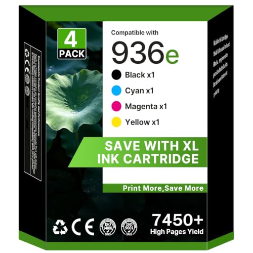 Image of 936 936xl 9125e ink cartridges Combo Pack for HP 936XL 936e Replacement