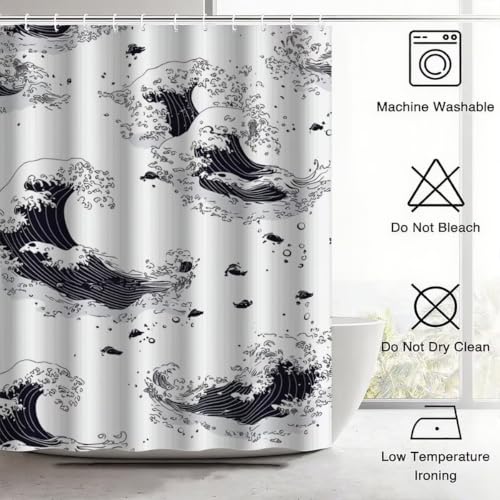 Rideau douche 100x200 cm ourlet lesté anti-collant contre l'eau - 8