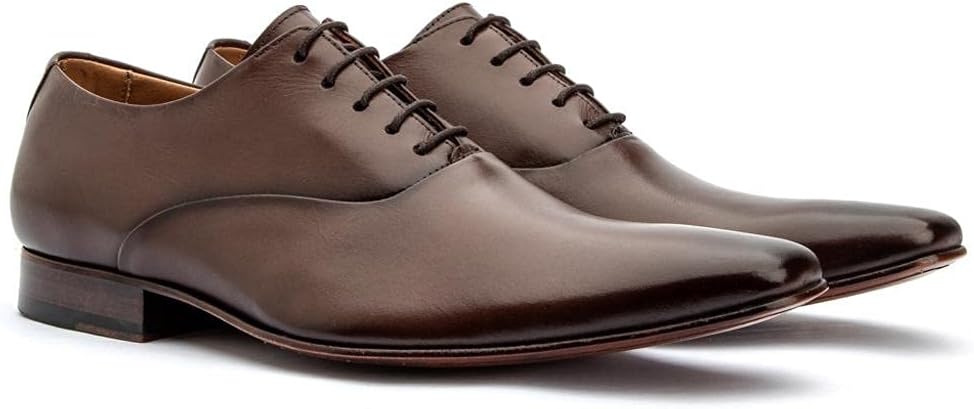 Sapato Social Masculino Oxford Couro Cromo Marrom 327 Tamanho:42;Cor:Marrom;Gênero:Homem