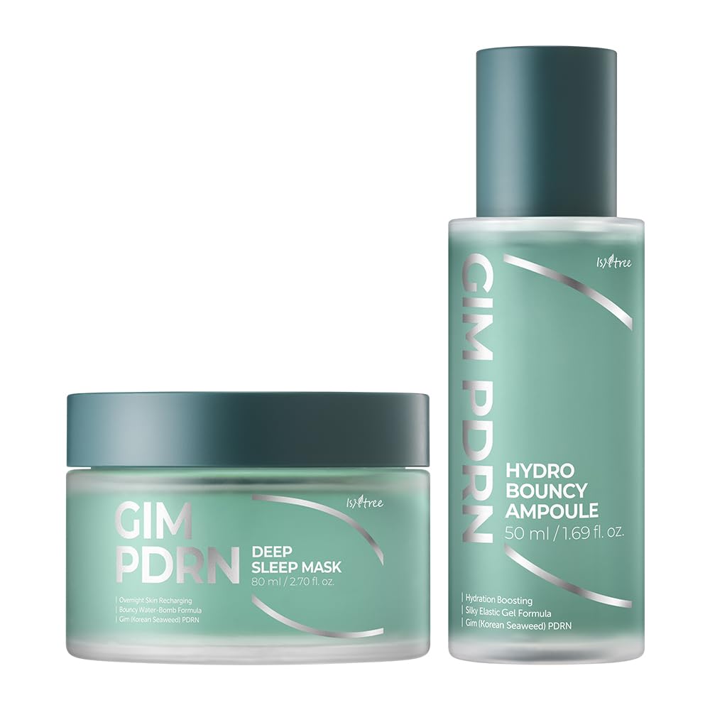 IsNtree Gim PDRN Deep Sleep Mask 80ml, 2.7 fl oz + Gim PDRN Hydro Bouncy Ampoule 50ml, 1.69 fl oz