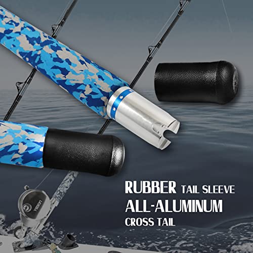 Fiblink Fishing Trolling Rod 1 Piece Saltwater Offshore Heavy Roller Rod Big Name Conventional