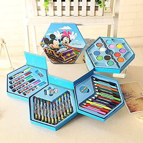 ARTLABEL 46 Pc Drawing Art Set With Water Color Pencils Crayons Sketch Pens For Kids Children-Best For Birthday Return Gifts Color Kit For Kids(Print May Vary|Pack Of 1), Ink Multicolor (B09PKG2GHX) Amazon Price History, Amazon Price Tracker