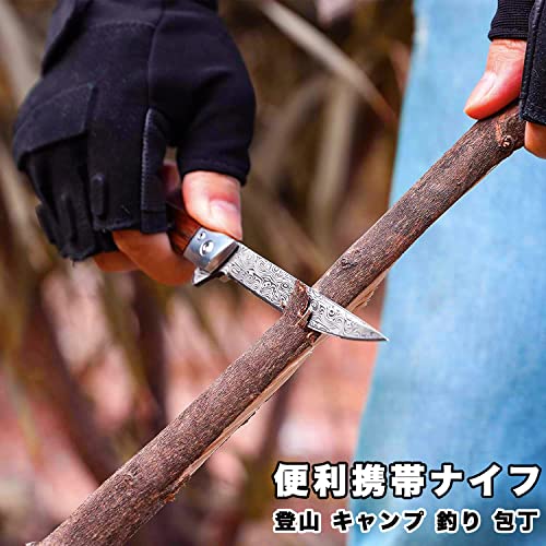 フォールディングナイフ 折りたたみ ナイフ Wlikn【レザー革