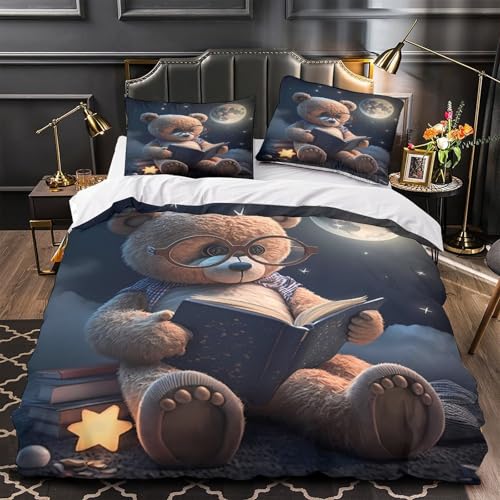 Housse de couette ours en microfibre anti-transpiration lit double - 4