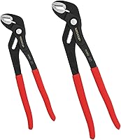 Vista 6 de WISEUP Alicates de junta de ranura de 7 pulgadas con alicates ajustables rápidos, alicates de lengüeta y ranura en V para bomba de agua, reparación