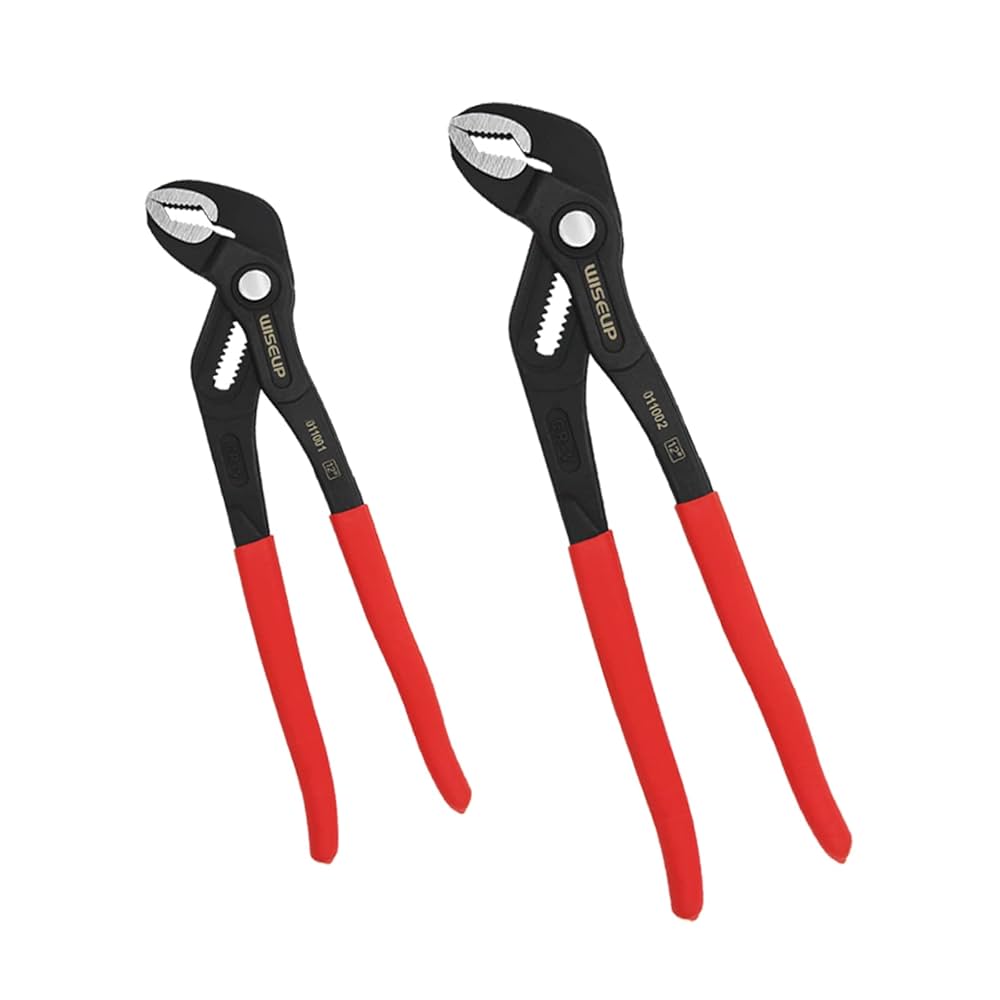 WISEUP Groove Joint Pliers Set - Fast Adjustable 7 & 10 Inch
