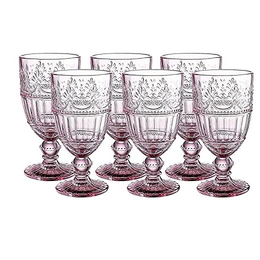 WHOLE HOUSEWARES Juego de 6 Tazas de Agua de Vidrio - Vasos de Cristal de Colores - Vaso de Vidrio para Jugo, Leche, Café, Agua y Cóctel - Juego de 6 Vasos Vintage - 355 ml