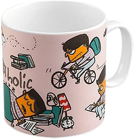 Pyaala Bone China Milk Mug, Multicolor, 390ml