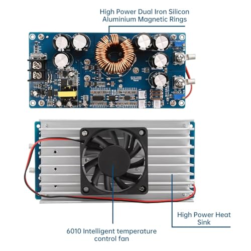 Convertidor reductor DC a DC ajustable de 20V-70V a 2.5V-58V para baterías 6