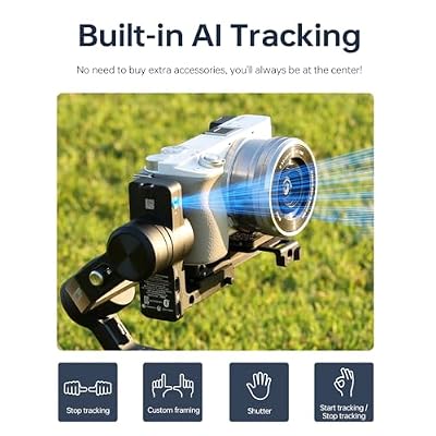 Feiyu SCORP Mini-2 Combo All-in-1 Gimbal Stabilizer for Cameras & Smartphones, 1.3 OLED Touchscreen, Integrated AI Tracking, 2.65lb Payload. 3-Axis Handheld Gimbal Compatible with GoPro, Sony, iPhone