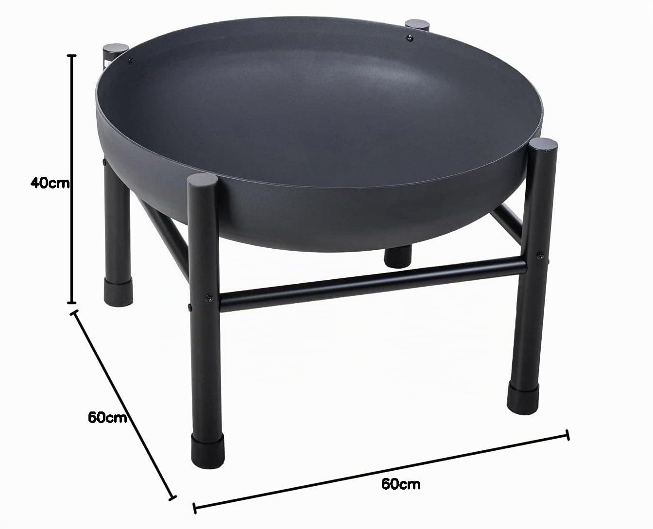 OUTLIV. Phönix Feuerschale, 60cm, Stahl/Eisen, Schwarz | Stahl und Eisen; 60cm; Schwarz; pflegeleicht, robust; für Garten und Terrasse