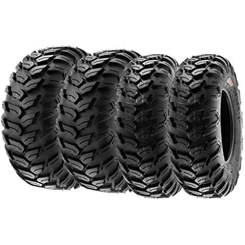 SunF A043 25x8-12 & 25x10-12 Sport-Performance XC ATV UTV Reifen Gelände Radialreifen 6PR TL 63N E Prüfzeichen, Satz von 4 Stück Cover