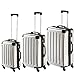 Produktbild INVIDA Koffer-Set 3 TLG. Hartschale 4 Rollen Reisekoffer Trolley-Set stapelbar 3 Größen BS/L/XL Polycarbonat