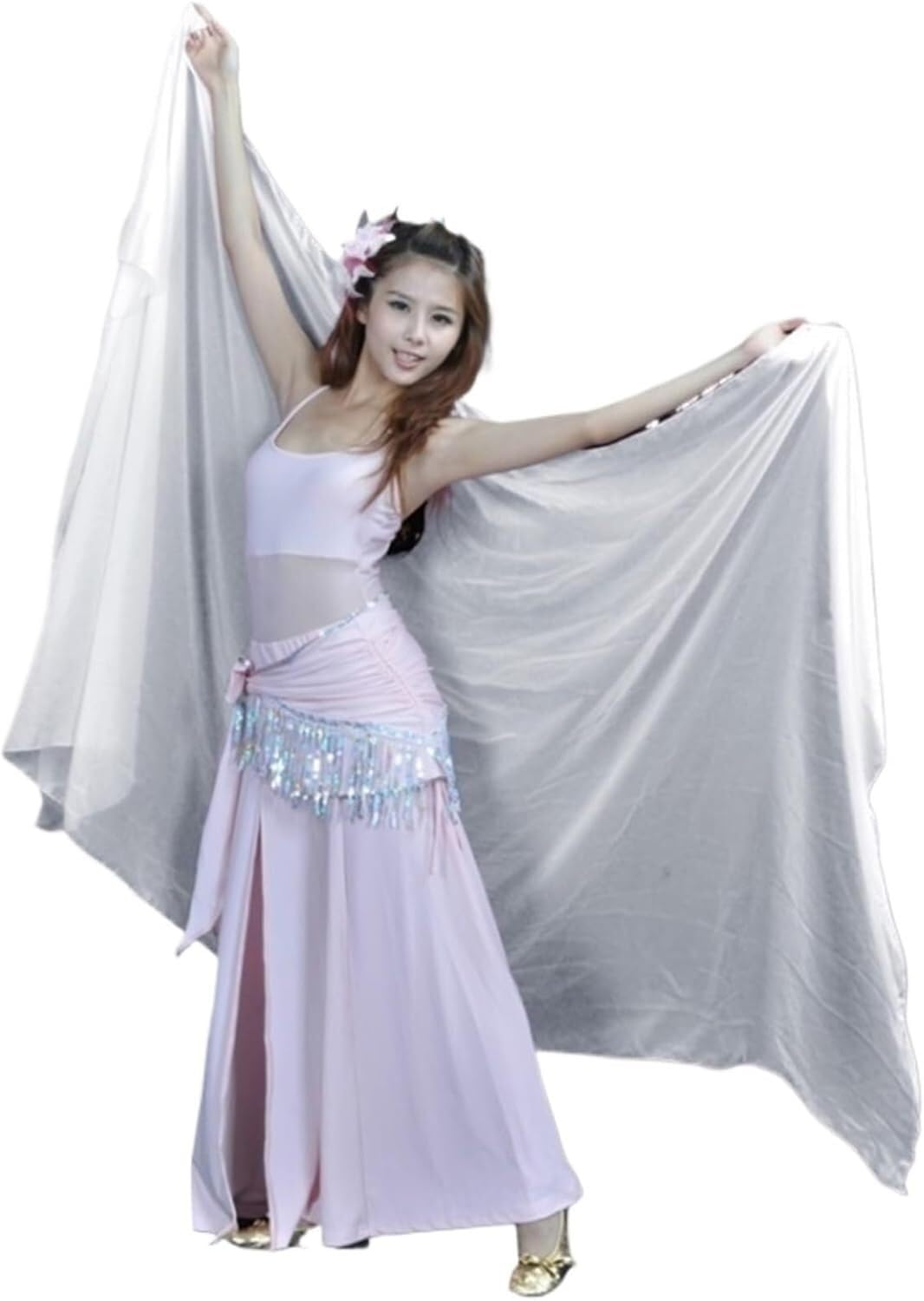 Voile en mousseline de soie pour danse du ventre femme 200x100cm