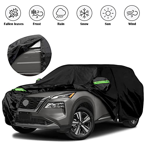 Image of Waterproof Car Covers Replace for 2008-2025 Nissan Rogue, 6 Layers All Weather Custom-fit Car Cover with Zipper Door & Windproof Bands for Snow Rain Dust Hail Protection (Rogue)