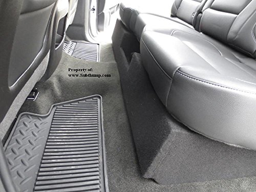 Subthump 2014-2018 Silverado/Sierra Crew Cab Dual 10 Downfire with Amp Space Sub Box Black