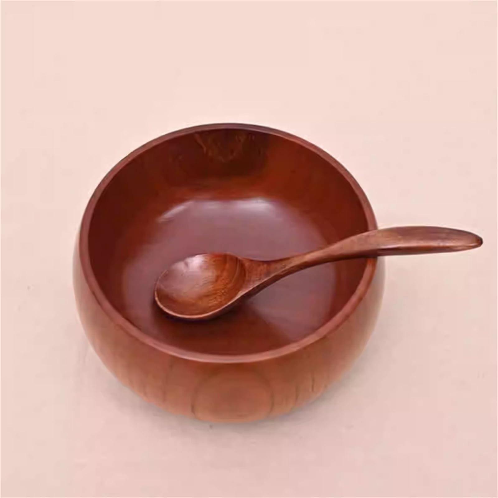 Cuenco de Madera Bandeja redonda de madera for ensalada y fruta para Vajilla de Cocina(20x7.5cm)