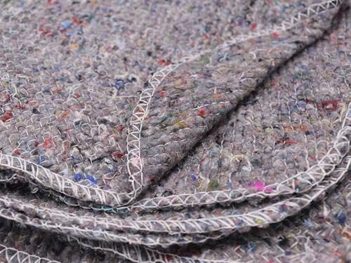 Umzugsdecken Möbelpackdecken Lagerdecken Packdecken, 150 x 200 cm, 330-350 g/m², Grau, 2-seitig gesäumt (5 Stück)