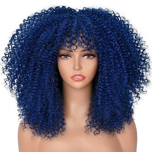 Perruque Afro Bouclée Finis les Rendez-vous Coiffeur Longs Wudaizhi