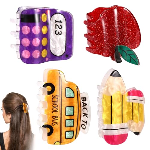 Lyreh 4 piezas clips escolares para cabello miniatura 1