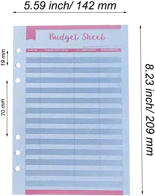 Master Your Finances with A5 Budget Sheets: 60 Essential Inserts for Effective Budgeting!