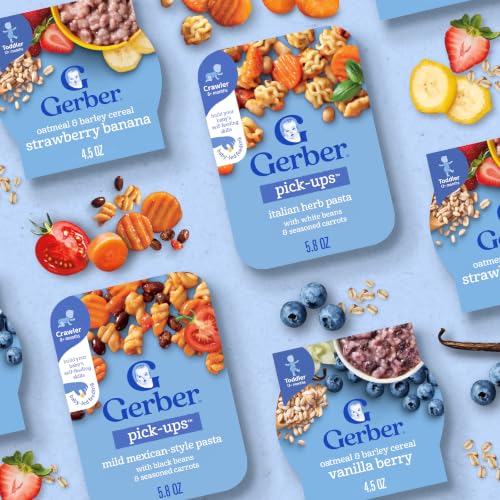 Gerber Toddler Vanilla Berry Oatmeal with Barley Cereal, 4.5 Oz, 8 Pack - image 9
