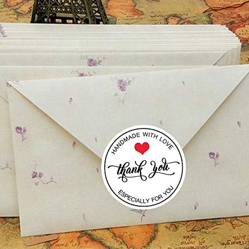 Zlkapt 120Pcs Handmade With Love Stickers Thank You Especially For You Party Favors Label Stickers #TOP2