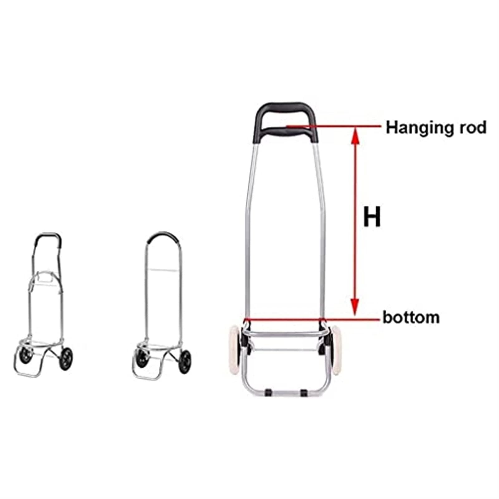 Trolley-Ersatztasche, 1/2 Stück, 30 l, doppellagige Einkaufstasche aus Stoff, abnehmbar, waschbar, zusammenklappbar, tragbare Aufbewahrungstasche, Einkaufswagentasche (1 Stück)