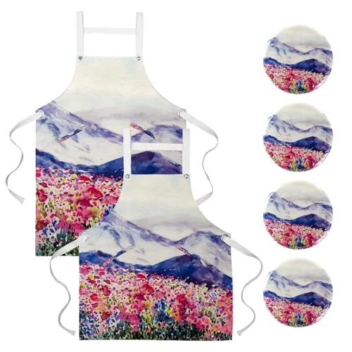 Tablier de cuisine anti tache lot de 2 pour eviter les salissures en restaurant
