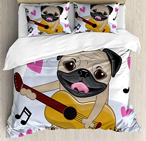 pug twin sheet set