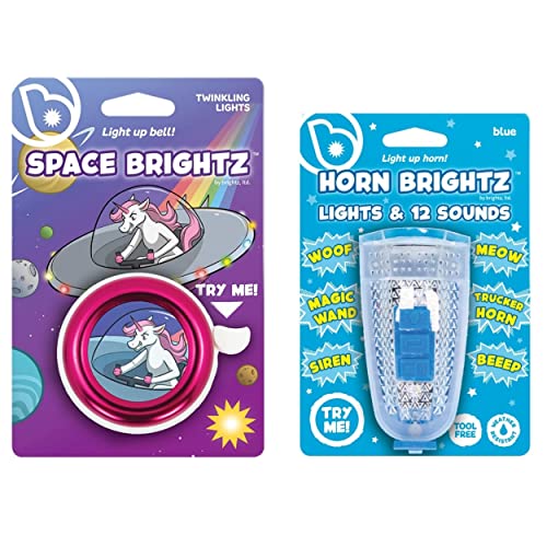 Brightz Led Light Up Bike Bell & Light Up Led Kids Bike Horn Combo - Bellbrightz Led Light Up Bike Bell With Clear Ring Sound With Hornbrightz Light Up Led Kids Bike Horn #TOP3