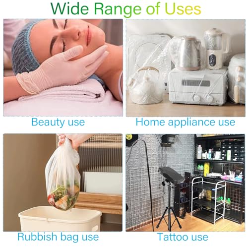 HOINCO 50 Stück Tattoo-Tablett-Abdeckungen, transparent, elastisch, Tattoo-Armlehnen. 90 x 110 cm