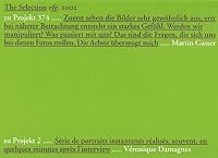 The Selection Vfg. 2002: Auswahl Der Schweizerischen Berufsfotografie 3796519911 Book Cover