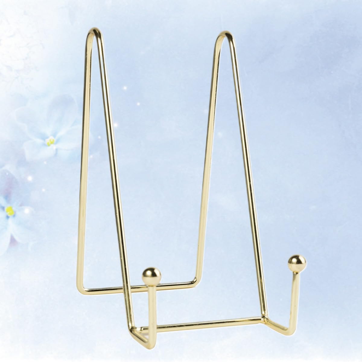 Gold Iron Photo Display Rack Vertical Stand for Plates and Books