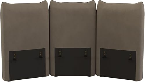 LLappuil Respaldos de 3 piezas para sofá modular, esquinero, otomano, seccional, marrón