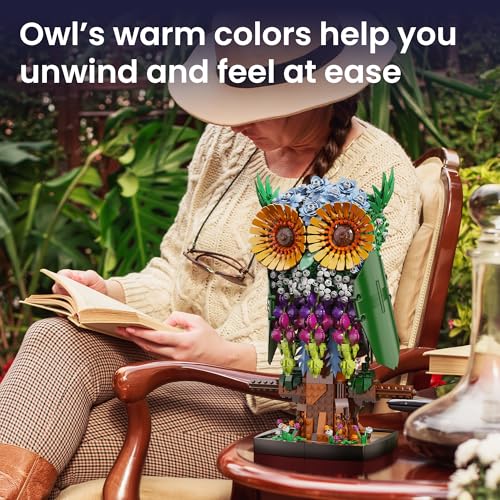 Sillbird Halloween Flower Owl Building Set for Adults Women, Gifts for Girl - image 7