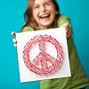 Craft-tastic – String Art – Craft Kit Makes 3 Large Canvases – Peace Sign Edition, Model Number: CTE40 #3
