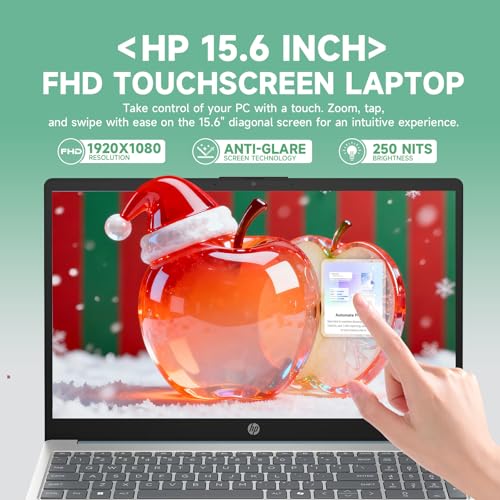 Image of HP 15.6 Touchscreen Laptop Computer - 16GB RAM, 1TB SSD, Windows 11 Pro, FHD Anti-Glare, Intel Core i3-N305, Intel UHD Graphics, Copilot AI, Long Battery Life, Business Laptop for Work & Students