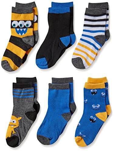 Rene Rofe Baby Kids' Little Toddler Basics Unisex 6 Pack Crew Socks