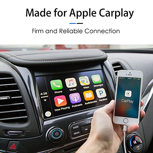 Abysssea A TO L COILED BLACK Car Apple Carplay Cable, Usb A To Lightning Cable For Iphone 14, 14 Pro Max,13,Plus,Se 2Nd/12/11/Xs/Xr, Ipad 4/5/ 6/7/ 8, Mini 2/3/4/5, Air 2/3 Charger Cord thumb #1
