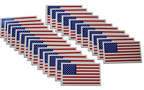 Small American Flag Patriotic Military Magnets Set Mini Rectangles In Classic Red, White, & Blue Us Design (25 Pieces) #TOP3
